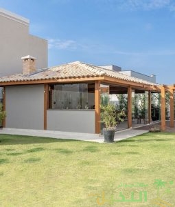 تركيب مظلات جلسات خشب