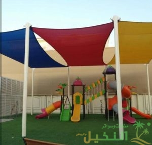 تركيب مظلات مدارس قماشية