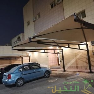 مظلات مواقف سيارات حديد